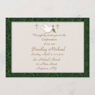 Invitation de colombe de chrétien