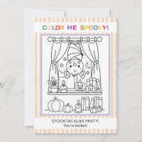 Invitation de coloriage Halloween chauve-souris po