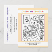 Invitation de coloriage Halloween pour adolescents