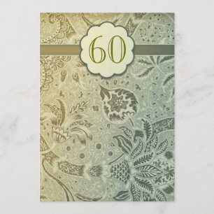 Invitation de conception vintage pour 60 ans de ma