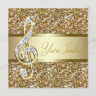Invitation de concert de symphonie de clé de sol d