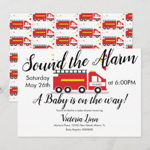 Invitation de confettis pour une baby shower de ca