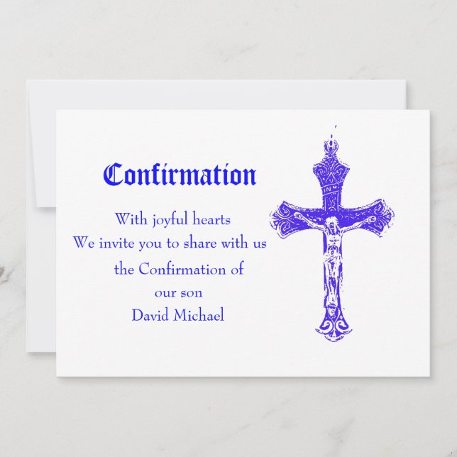 Invitation de confirmation (Devant)