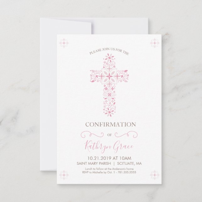 Invitation de confirmation, carte Invitation perso (Devant)