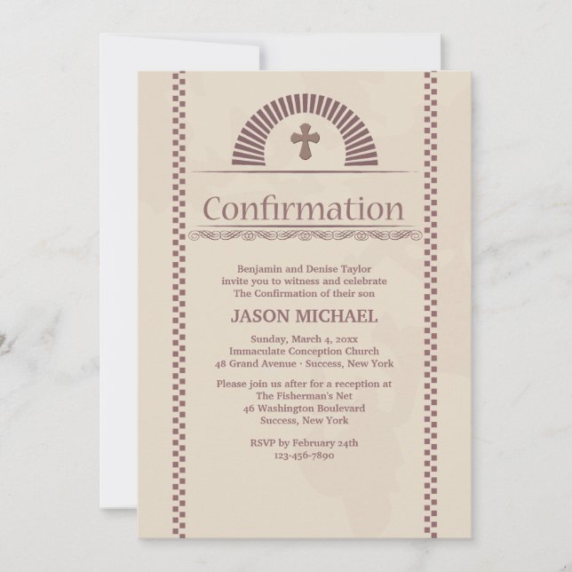 Invitation de confirmation de Devout Spirit (Devant)