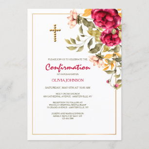 Invitation de confirmation de la beauté florale
