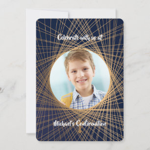 Invitation de confirmation de photo Cordes de foi