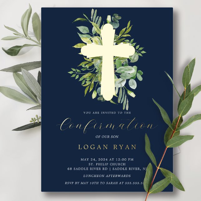 Invitation de confirmation de sérénité Eucalyptus (Créateur téléchargé)