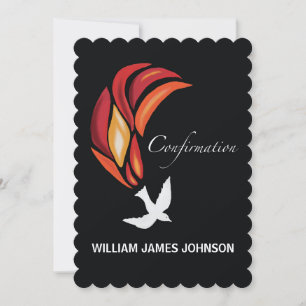Invitation de Confirmation Feu du Saint-Esprit Col