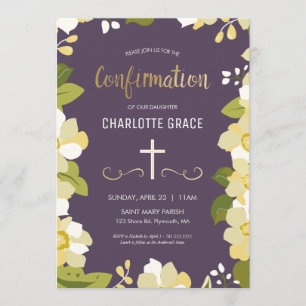 Invitation de confirmation, Fille, Personnaliser