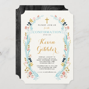 Invitation de confirmation Floral Laurel