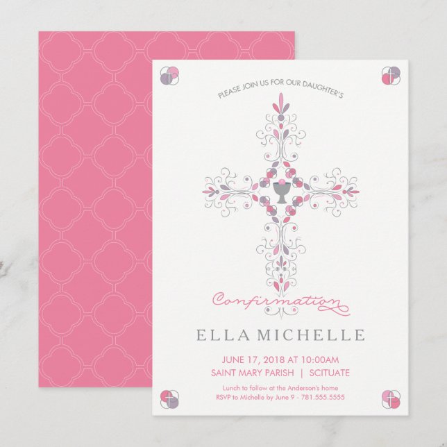 Invitation de confirmation - Invitation personnali (Devant / Derrière)