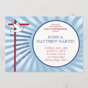 Invitation de confirmation Rayons Bleus