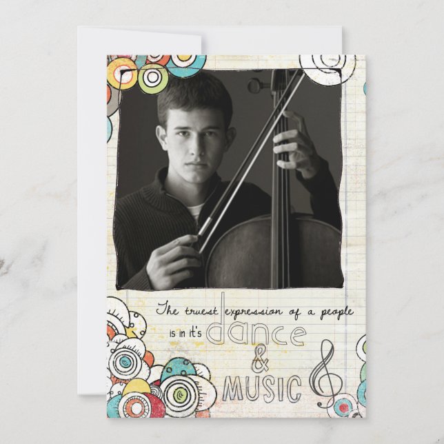 invitation de considérant de musique (Devant)