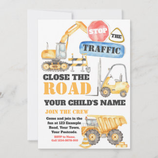 Invitation de construction modifiable, invitation 