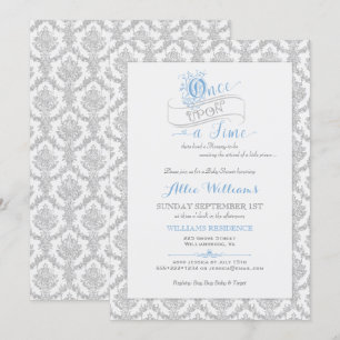 Invitation De conte de fées prince baby shower il était une