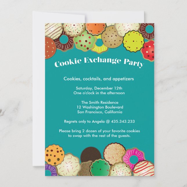 Invitation de Cookie Swap Exchange Party (Devant)