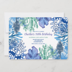 Invitation de corail bleu
