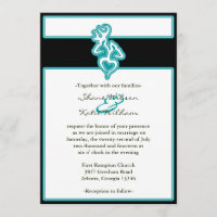 Invitation de couleur personnalisée Turquoise