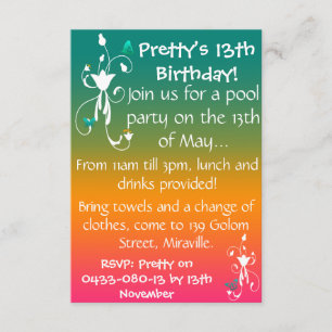 Invitation de couleurs d'été