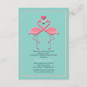 Invitation de couples de Flamant rose