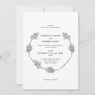 Invitation de couronne florale 01