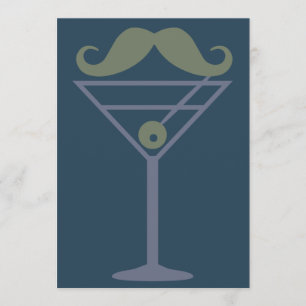 Invitation de coutume de moustache de Martini