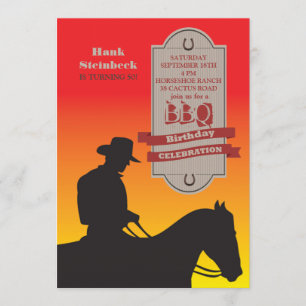 Invitation de cowboy d'anniversaire