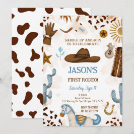 Invitation de Cowboy pour le premier anniversaire