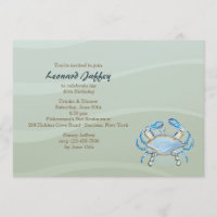 Invitation de crabe bleu