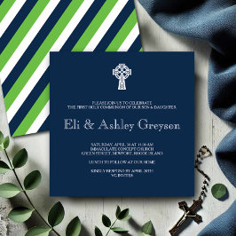 Invitation de croix celtique - Première communion 