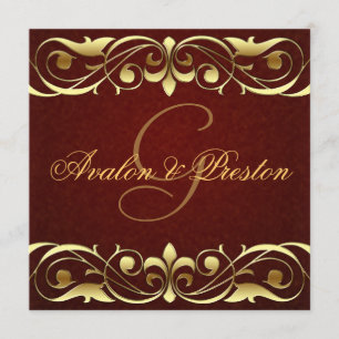 Invitation de cuir de rouleau de Grande -Duchesse