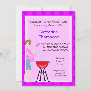 Invitation de cuisine de maman enceinte