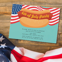 Invitation de cuisine pour 4 juillet Hotdog Patrio