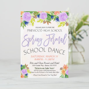 Invitation de danse scolaire officielle du printem