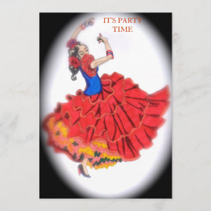 Invitation de danseuse de flamenco