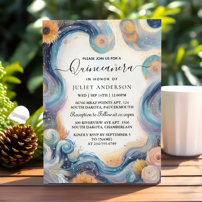 Invitation De Dark Fun Star Prom Starry Night Sky Quinceanera (Créateur téléchargé)