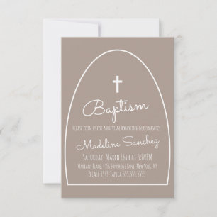 Invitation de dédicace de bébé à l'arche de baptêm
