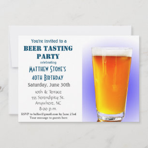 Invitation de dégustation de bière de fête d'anniv
