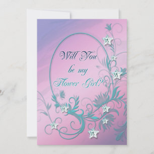 Invitation de demoiselle d'honneur avec diamants é