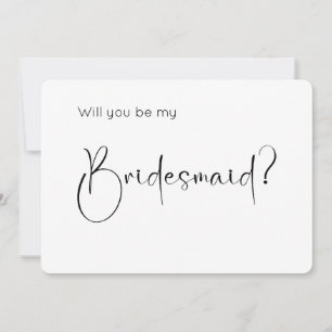 Invitation de demoiselle d'honneur avec écriture m