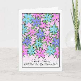 Invitation de demoiselle d'honneur pour nièce, Fle