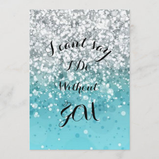 Invitation de demoiselle d'honneur turquoise