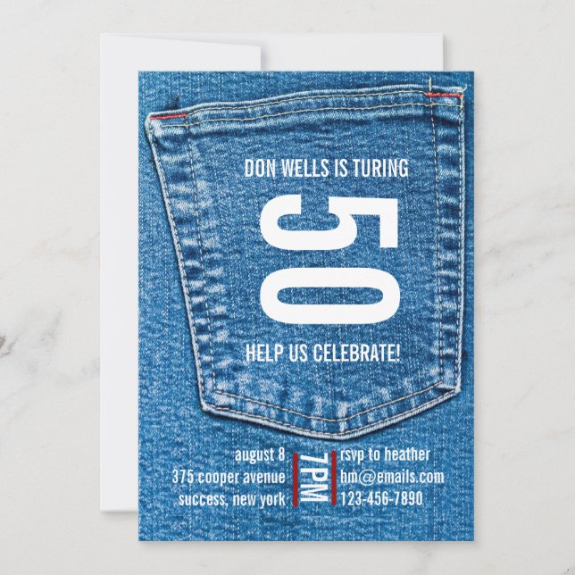 Invitation de Denim Pocket (Devant)