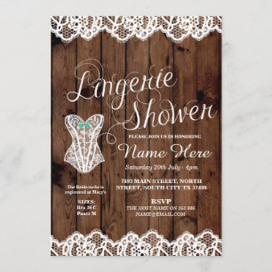Invitation de dentelle de la Lingerie Shower