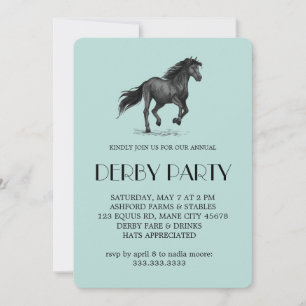 Invitation de Derby de Cheval de Course Moderne Éq
