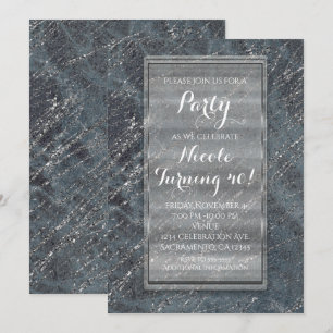 Invitation de designer en marbre moderne vert noir