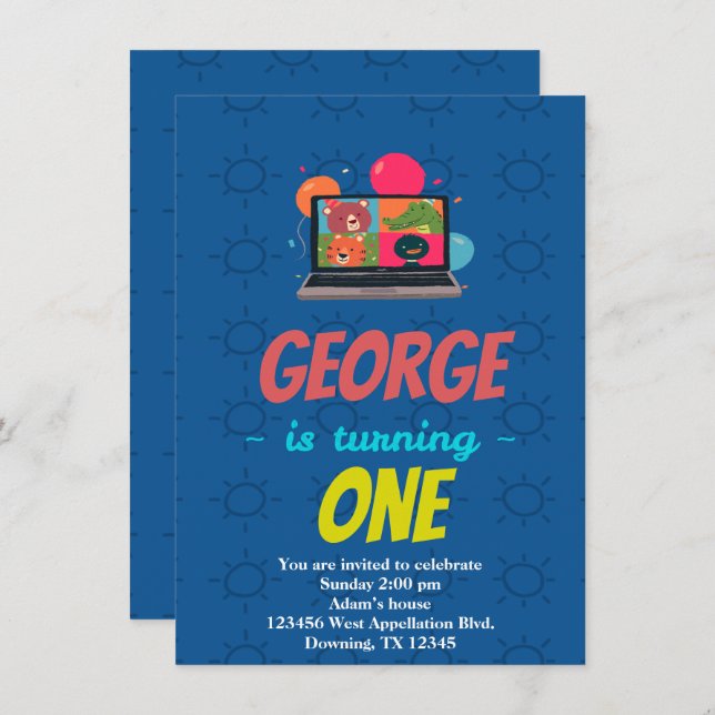 Invitation de dessin sur mesure pour l'école en li (Devant / Derrière)