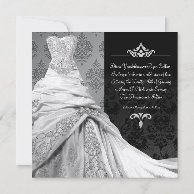 Invitation de destination de cravate noire (Dos)