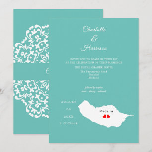 Invitation de destination Mariage Madeira